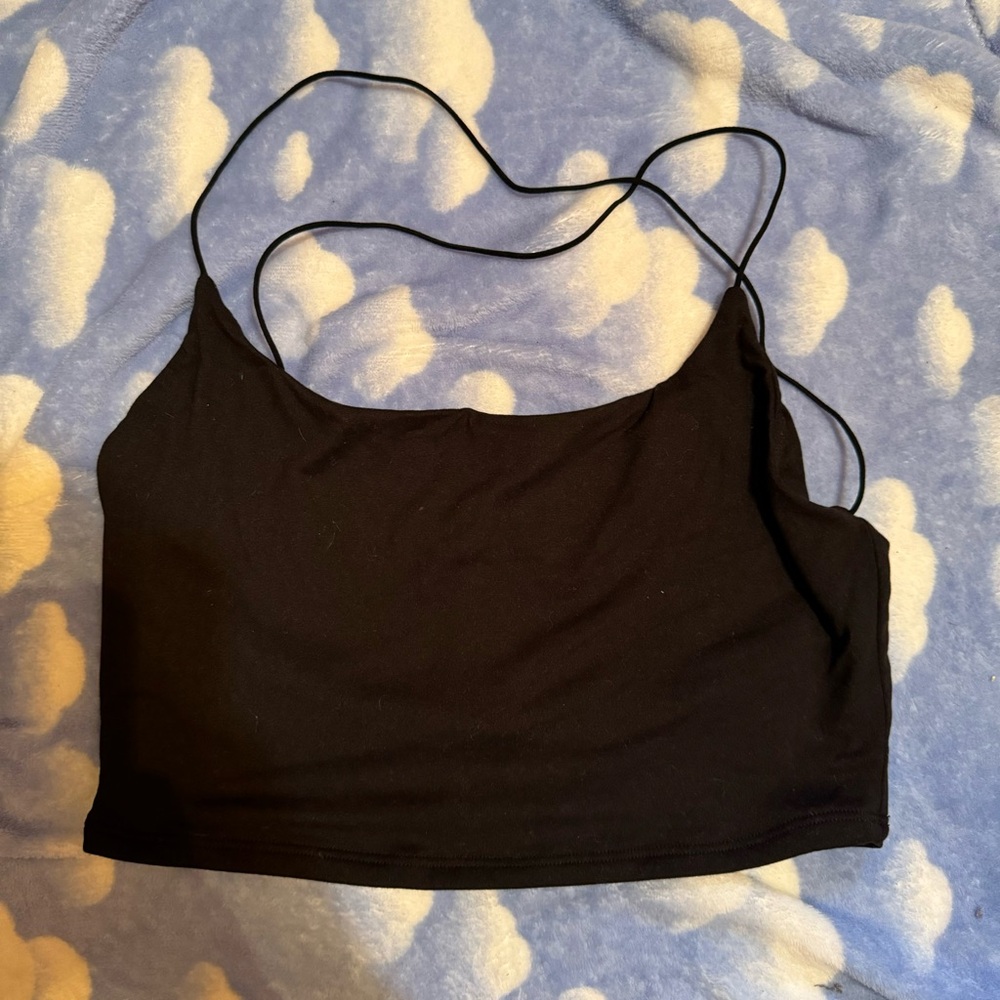 Honeybum crop top black size large